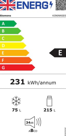 Siemens KI96NNSE0 - iQ100 - Inbouw koel-vriescombinatie - Zeer stil - noFrost: nooit meer ontdooien — thumbnail 2