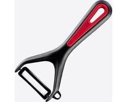 Westmark Gallant dunschiller met keramisch mes zwart en rood 15x6.9x1.8cm
