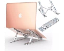 LOUZIR inklapbare  Laptop Standaard - Verstelbaar en Opvouwbaar - Aluminium Laptop en Tablet Standaard.