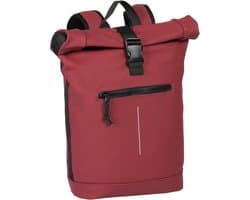 New Rebels Mart Waterafstotende Rolltop Laptop Rugzak - 15,6 inch - Bordeaux Rood