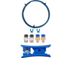 MMOBIEL 3D Printer Bowden PTFE Buis 1m XS-serie 1,75 mm filament Fitting en Cutter