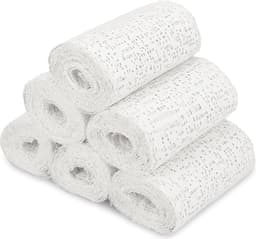 Navaris gipsverband kit - Huidvriendelijk gipsbuik pakket - Voor kunst, handvaardigheid, modelbouw en mallen - Set van 6 rollen - 3 m x 10 cm — thumbnail 1