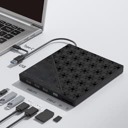 Externe Schijf Hub - Lezer Schrijver Docking Station - Data Overzetten - Brede Compatibiliteit - Standaard Formaat - Zwart — thumbnail 4