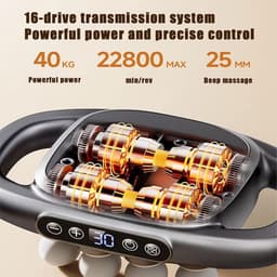 Massagepistool Set - Spierontspanningspistool - Spierherstel - 30 Intensiteitsniveaus - 1700 Gram - Zwart — thumbnail 4