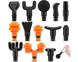 Massage gun accessoires set met 13 opzetstukken - veelzijdige massagekoppen - voor ontspanning van spieren - ShopVlot