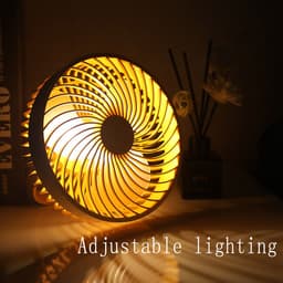 Kleine kamerluchtcirculatieventilator, 2 snelheden, verstelbare kop, tafelventilator voor bureau, nachtkastje — thumbnail 4