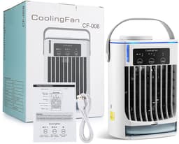 Draagbare airco/koeler met 3 snelheden – stil en veelzijdig inzetbaar voor camper, auto, kantoor, slaapkamer of buitengebruik — thumbnail 1
