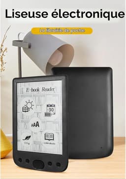De BK6025 EPAPER e-reader is een draagbare e-reader met een 6-inch e-ink-scherm, instelbare lettergrootte, audioboekfunctionaliteit en oogvriendelijke leesmogelijkheden (8 GB). — thumbnail 3
