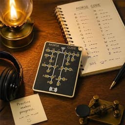Morse Code Trainer Trainingskaart - LED Interactieve Audio Telegraaf Oefentool Met Real-Time Feedback, Opname & Afspelen Draagbaar PCB Ontwerp — thumbnail 2