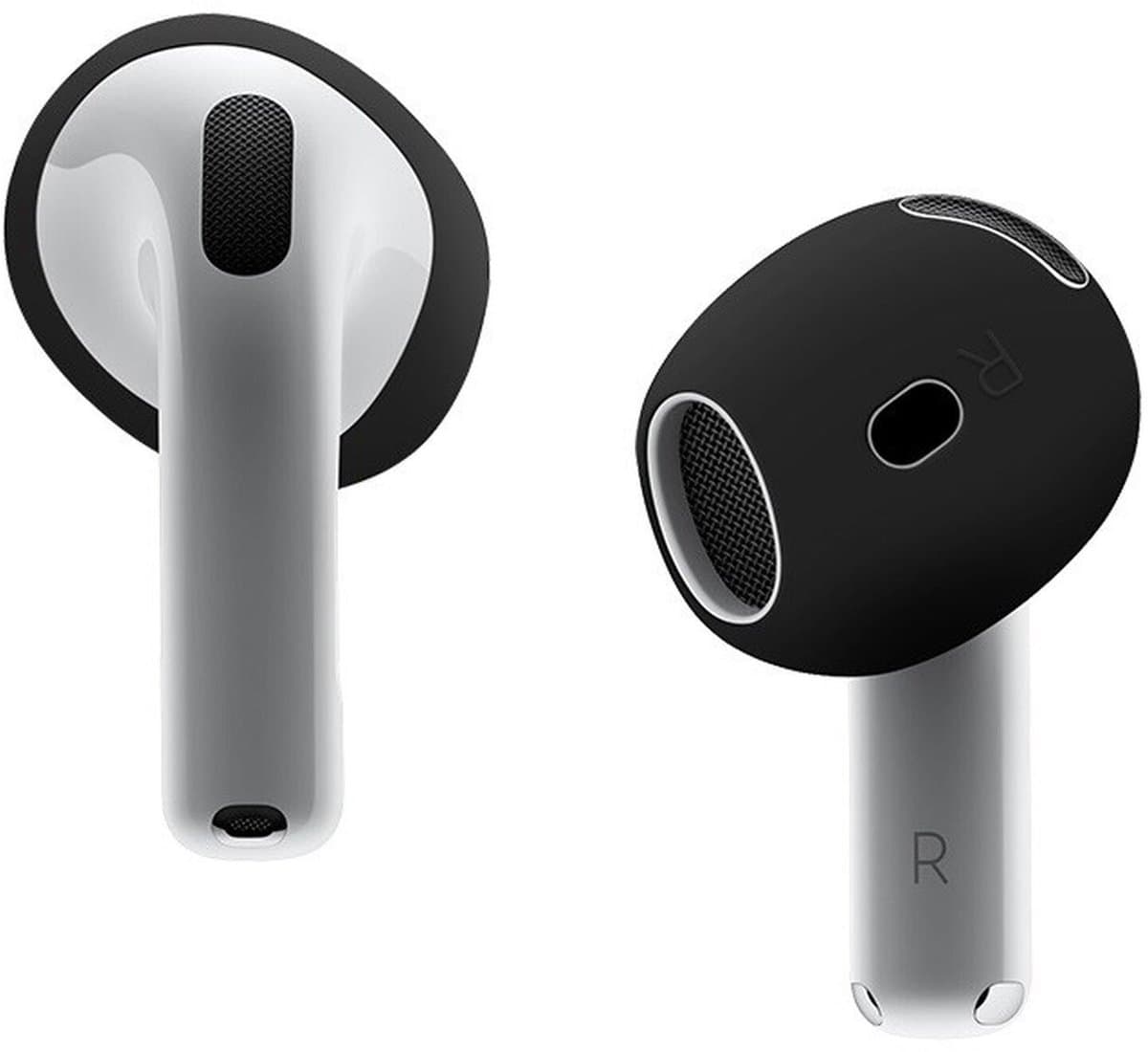 Vervangende Oordopjes Geschikt voor AirPods 4 - Vervanging Tips - Siliconen Dopjes Zwart — afbeelding 1