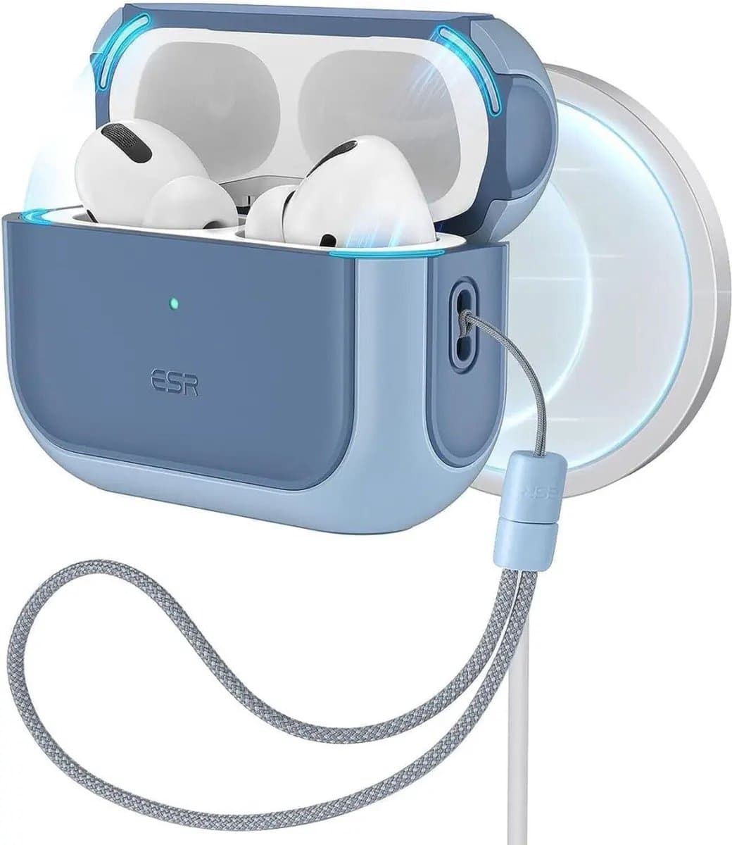 ESR Orbit Hybrid HaloLock Hoesje MagSafe Geschikt voor Apple AirPods Pro 1/2 Blauw — afbeelding 1