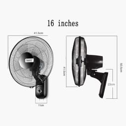 Wandventilator - Muurventilator - Ruimte Koelen - Aluminium Bladen - 40 cm - Zwart — thumbnail 2