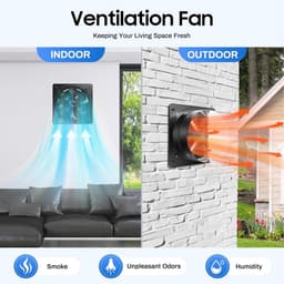 Wandventilator - Afzuigventilator Industriële Ventilator - Werkruimte Ventileren - Krachtige Koperen Motor - 16 inch - Zwart/Bruin — thumbnail 4