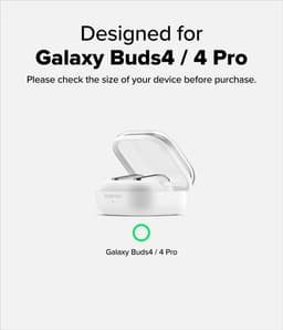 Ringke Silicone Hoesje Geschikt voor Samsung Galaxy Buds 4 / 4 Pro - Siliconen Cover - Karabijnhaak - Case Paars — thumbnail 5