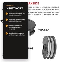 Dailygoods- Spoel met Deksel - Geschikt voor Parkside Prta 20-Li A1/b1/b2/c3 — thumbnail 2