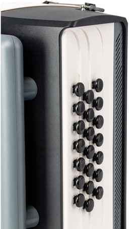 HOHNER A2931 XS Knopaccordeon- 21 knoppen en 15 bassen Grijs‑Wit met gigbag en volwassen draagriem — thumbnail 4