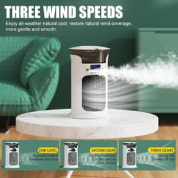 Mobiele airconditioning, mini-airconditioning, luchtkoeler, kleine airconditioning, draagbare airconditioner, wit [Energieklasse A+] — thumbnail 3