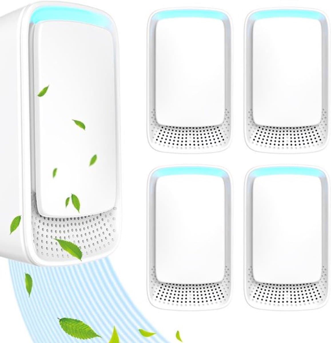 Plug-in luchtreiniger - Negatieve ionentechnologie, stille werking voor thuisgebruik, negatieve ionenluchtreiniger voor slaapkamer, kantoor, dierenkamer, badkamer, wit - 4-pack — afbeelding 1