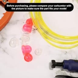 12 stuks vervangende primerbollenset voor Zama Echo Stihl Homelite Robi Pouland 0058001 12538108660 561635001 A01195A, GPU-materiaal carburateurbollen met brandstofslangen — thumbnail 2