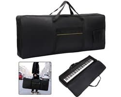 Keyboardtas - Toetsenbord Gig Bag - 61 Toetsen Instrument Keyboard Bag - 420D Oxford - Universele Keyboard Tas - Toetsenbord tassen Case - Perfect voor Het Vervoer Van Toetsenborden, Muziekaccessoires en Meer - Zwart