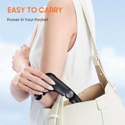 Massagepistool met 10 verwisselbare opzetstukken, massagepistool met verwarmingsfunctie, rugmassageapparaat geschikt voor diepe weefselpijn, massager voor spierherstel van schouders en rug (blauw) — thumbnail 5