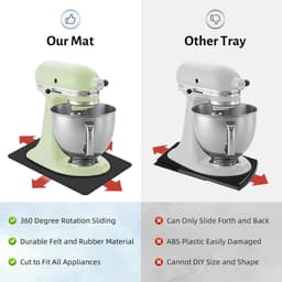 Apparaat Slider - Keukenmachine Mat - Apparaten Verplaatsen - 360 Graden Draaibaar - 50.8 x 40.6 cm - Grijs — thumbnail 4