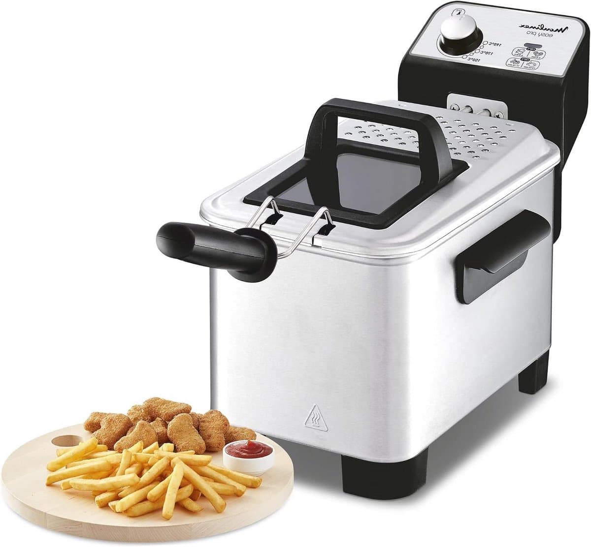 Semi-professionele Friteuse - Olie Frituurpan - Frietjes Bakken - Koude Zone Technologie - 3 Liter - Geborsteld RVS — afbeelding 1