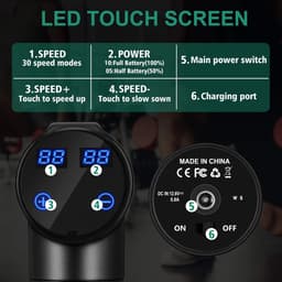 SnelShoppen - Massagepistool voor Diep Weefselmassage, Stille Percussie, Spierpijn Verlichting, Ideaal voor Rug, Nek, Schouders, Hoofd, Lichaamshamer — thumbnail 2