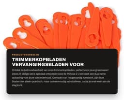 Trimmerkopbladen - Vervangingsbladen voor grasmaaier - Oranje - Duurzaam kunststof - 24-delige set - Geschikt voor Polycut 2-2 - Herbruik... — thumbnail 1