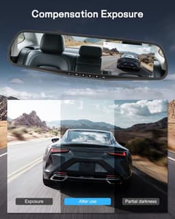 Dashcam - Spiegelcamera - 4,5 Inch Display - Dubbele HD-opname - Voor Auto's — thumbnail 4