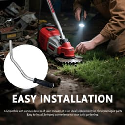 Grasmaaier Hendel - Startmechanisme Handvat - Parkonderhoud Tuinwerk - Ergonomische Antislip Grip - 35 cm Lengte - Zwart Wit — thumbnail 4