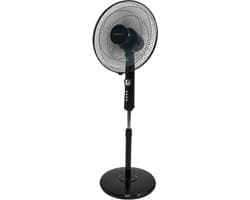 Ventilator Statief - Staande Ventilator - Koelte In Huis - Met Afstandsbediening - 3 Meter Kabel - Zwart