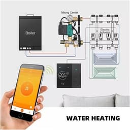 Slimme Thermostaat - Temperatuurregelaar Wifi - Comfort Verhogend - App en Spraakbesturing - 86x86x11mm - Wit — thumbnail 4