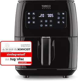 Heteluchtfriteuse XL - Airfryer Frituurpan - Gezond Frituren - Extra Grote Mand - 6 Liter - Zwart — thumbnail 1