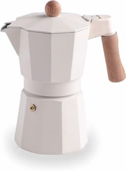 Koffiezetapparaat - Espresso Maker - Italiaanse Koffie - Geschikt Inductie - 6 Kopjes - Wit — thumbnail 1