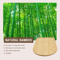 Bamboe Glijplank - Keukenmachine Plank - Mixer Verplaatsen - Speciaal Vormontwerp - 45-5 Qt - Natuurlijk Bamboe — thumbnail 5