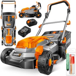MASKO® Accu Grasmaaier ECO-X10 incl. 1 Li-Ion accu 4 Ah & dubbele lader – Grastrimmer, 25-75 mm snijhoogteverstelling, 33/37/43 cm snijbreedte, incl. handschoenen & borstel — thumbnail 1