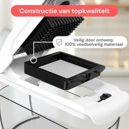 Groente Chopper - Snijmachine Keuken - Maaltijd Voorbereiden - Roestbestendige Messen - 1.2 Liter Capaciteit - Wit — thumbnail 4