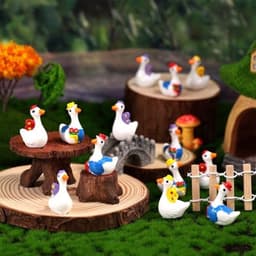 90 stuks kleine harsgans in tuinier- en vlinderstijl mini ganzenbeeldjes kleine dieren van hars voor doe-het-zelf-knutselwerkjes feeëntuinen poppenhuis microlandschapsdecoratie — thumbnail 5