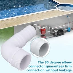 Elleboogadapterconnector, 3 stuks 90 graden zwembadpompfittingen, geschikte vervanging voor zwembadpompfilterskimmer compatibel met SPX1105Z3 SPX1105Z4 SPX1091Z7 — thumbnail 2