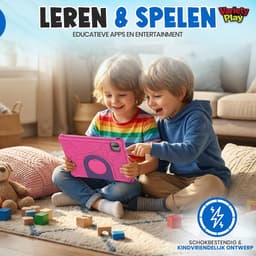 SnelShoppen - Kindertablet 10 inch - Android 15 - 64GB - Inclusief Hoes - Ouderlijk Toezicht - Kids Tablet - WiFi - Groen — thumbnail 2