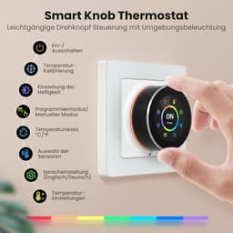 Slimme Thermostaat voor Watervloerverwarming met Wifi en Draaiknop - Compatibel met Alexa en Google Home — thumbnail 4