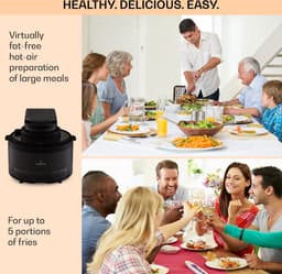 Klarstein Heteluchtfriteuse 2-in-1, Airfryer met Stoomfunctie, Heteluchtfriteuse met Snelle Opwarming, Airfryer met 6 Programma’s, Airfryer XL, Heteluchtfriteuse met Extra Accessoires, 5 L, 1250 W — thumbnail 7