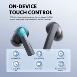 EarFun Air Pro SV - Bluetooth Oordopjes - Active Noise Cancelling - Draadloos Opladen - IPX5 Waterbestendig - Zwart — thumbnail 3