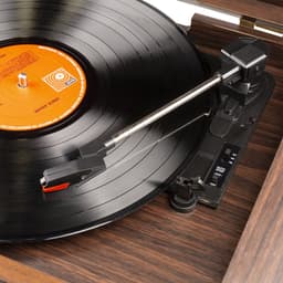 Retro platenspeler Bluetooth - Fenton Memphis - Met FM en DAB radio - Cassette speler - Donkerbruin — thumbnail 3