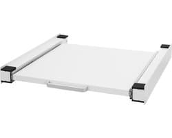 Tussenstuk voor wasmachine en droger – Universeel tussenbouwframe met uittrekbare plank 60x60 cm in wit ML design