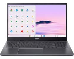 Acer Chromebook CBE595-2T-55NF Intel Core 5 120U 39,6 cm (15.6") Touchscreen Full HD 8 GB LPDDR5x-SDRAM 256 GB SSD Wi-Fi 6E (802.11ax) ChromeOS Grijs