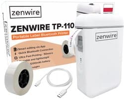 Mini Printer voor Mobiel - Zenwire TP-110 - Hogere Kwaliteit Print - Mini Pocket Printer - Mini Printer Incl - Mobiele Fotoprinter - Printer - Draadloze Printer- Printer Bluetooth Draadloos - Thermisch