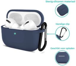ShieldCase bundel van 2 Airpods beschermhoesjes - Geschikt voor Airpods Pro / 2 Pro - Groen en Donkerblauw - Optimale bescherming - Stijlvolle accessoires - Airpods hoesjes set - Beschermhoesjes voor Airpods - Schokbestendig - Siliconen hoesje — thumbnail 3