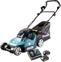 Makita DLM 432 RG2 accu grasmaaier 36 V ( 2x 18 V ) 43 cm borstelloos + 2x accu 6.0 Ah + lader — thumbnail 2